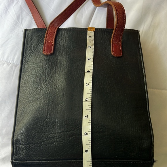 American West Tooled Leather Bag Merlot Red & Black Silver Concho and Hardware - Picture 10 of 16